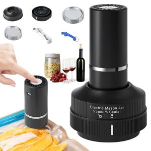 전기 메이슨 식품 저장용 항아리 진공기, BPA 프리 식품 저장 진공기, 무취 부착 키트, 넓은 입 항아리
