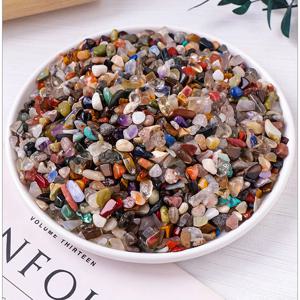 100g 천연석 혼합 크리스탈 소재 크리스탈 자갈 돌 칩 광석 미네랄 Reiki 표본 보석 수족관 장식