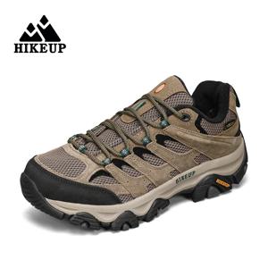 HIKEUP 하이킹 신발 남성 디자이너 등산 트레킹 스니커즈 남성용 가죽 야외 스포츠 작업 남성 신발 실행 신발