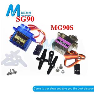 미니 클래식 서보 9g SG90 MG90S RC 450 비행기 고정 날개 항공기 모델 텔레 컨트롤 항공기 부품 장난감 모터 180 ° -360 °