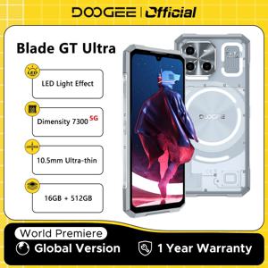 DOOGEE Blade GT Ultra 5G AI 견고한 게임용 전화 6.72 치수 7300 모바일폰 16GB + 512GB LED 조명 효과 AI 스마트폰 NFC