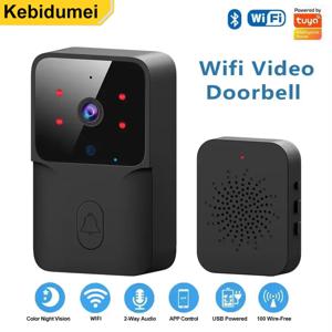 Tuya WiFi 비디오 초인종 스마트 홈 도어 벨 무선 충전식 배터리 야외 HD 카메라 양방향 오디오 비주얼 초인종 ,Tuya WiFi Video Doorbell Smart Home Door Bell Wireless Rechargeable Battery Outdoor HD Camera Two-Way Audio Visual Doorbell