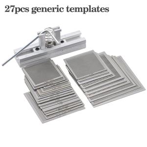 27Pcs /16pcs/10pcs BGA 일반 템플릿 SMT SMD 칩 Rpair 및 쉬운 지원을 위한 범용 직접 가열 스텐실