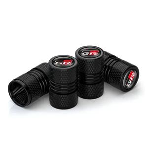 4Pcs 자동차 바퀴 타이어 밸브 캡 에어 스템 Toyota GR Sport Gazoo Racing Yaris 86 Corolla Hilux Supra C-HR 타이어 플러그 Accessorie