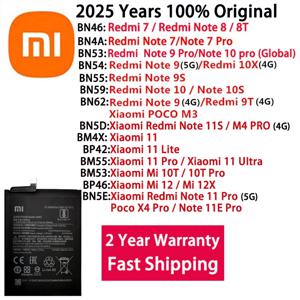 Xiaomi Redmi Note 7 8 8T 9 9 9T 9S 10 10S 10X 11 11E Lite Mi 10T 12 12X K30S Pro POCO X4 M3 UItra 배터리 용 기존 Bateria
