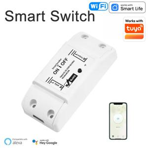 Tuya WiFi 스마트 홈 조명 스위치 스마트 라이프 APP 릴레이 수신기 무선 원격 제어 차단기 Alexa Google 홈으로 작동
