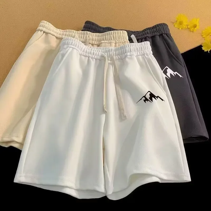 M-8XL 대형 반바지 남성 캐주얼 반바지 중국 스타일 미니멀리스트 산맥 인쇄 반바지 커플 농구 짧은 바지