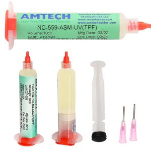 무연 및 할로겐 프리 납땜 플럭스 AMTECH 559 BGA SMD PCB 전화 수리 무세척 10CC 니들 튜브 용접 오일