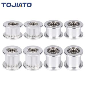 2/4/6pcs GT2 아이들러 타이밍 풀리 16/20 톱니 휠 보어 3/5mm 알루미늄 기어 톱니 폭 6/10mm Ender 3 CR10 프린터 Reprap 용