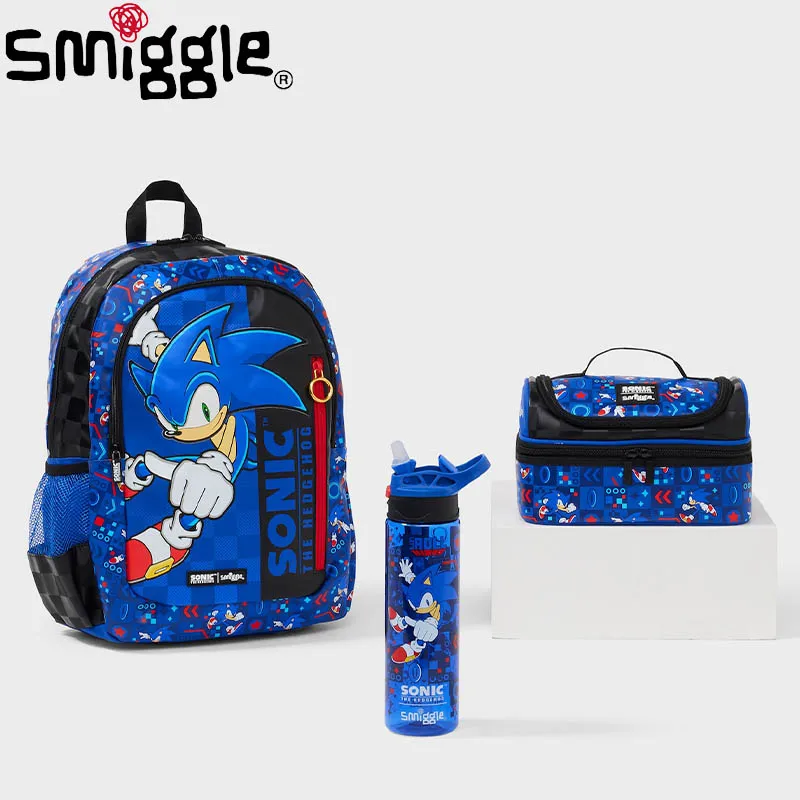 호주 Smiggle Schoolbag 소닉 배낭 만화 시리즈 어린이 학교 가방 애니메이션 배낭 학생 선물