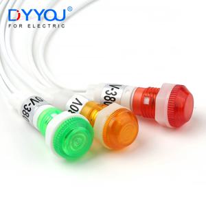 5 PCS 신호 램프 패널 장착 LED 빨간색 녹색 노란색 조명 네온 표시기 10mm 파일럿 가이드 와이어 12V 24V 380V 220V