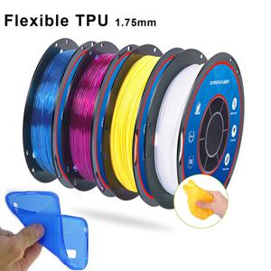 유연한 반투명 TPU 3D 프린터 필라멘트 1.75mm 200g 탄성 TPU 소재 Extrudeuse 필라멘트 3d 승화