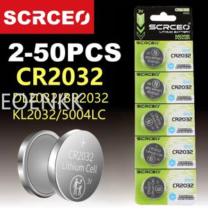 New2-50PCS 시계 장난감 계산기 자동차 리모컨 단추 코인 셀용 리튬 배터리, CR 2032 단추 배터리, CR2032 3V