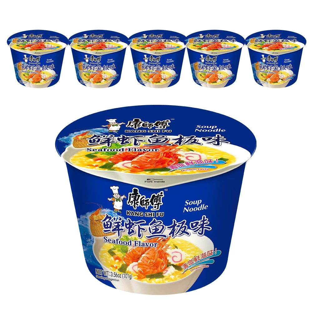 [공식수입인증정품] 캉스푸 선아어반맛 컵라면 중국식품 라면 101g, 6개