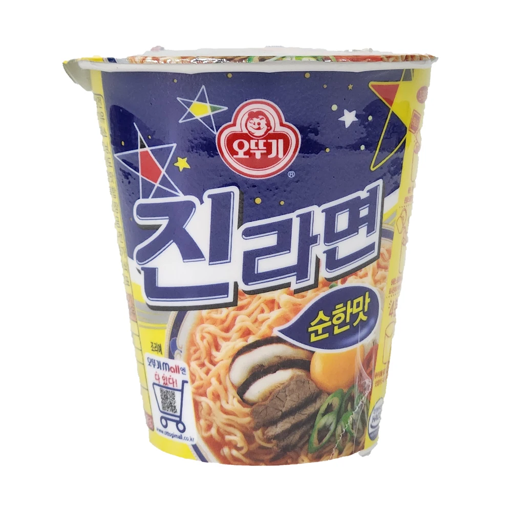 오뚜기 진라면 순한맛 65g 용기(소컵) 12개