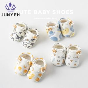 미끄럼 방지 아기 신발 소년 소녀 귀여운 곰 동물 프린트 샌들 코튼 소프트 단독 신생아 워커 유아 신발 통기성