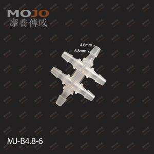 (100 개/몫) MJ-B4.8-6 PP 플라스틱 호스 커넥터 4.8mm 6 방향 파이프 조인트 다중 패스 파이프 커넥터