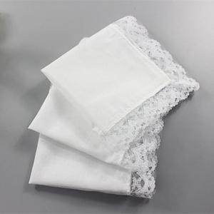 면 손수건 화이트 레이스 손수건 수제 DIY 그림 손수건 여성용, 웨딩 선물, 수건, 천, 냅킨, QLY9619, 5 개