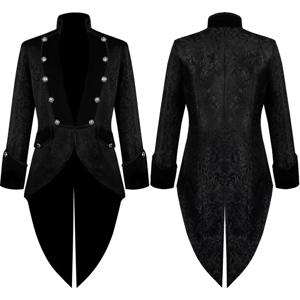 남자 Steampunk 윈드 브레이커 빈티지 프린스 턱시도 코트 중세 르네상스 자켓 빅토리아 에드워드 롤 플레잉 의류