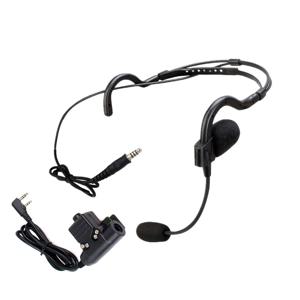 전술 라디오 시니어 헤드셋, U94 PTT 포함 편측 헤드폰 마이크, 켄우드 바오펑 UV-5R UV-82 워키토키용