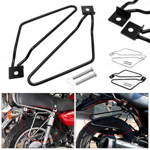 Harley Sportster 883 Iron XL883N Dyna Fat Bob 용 오토바이 안장 가방 지원 바 브래킷 마운트