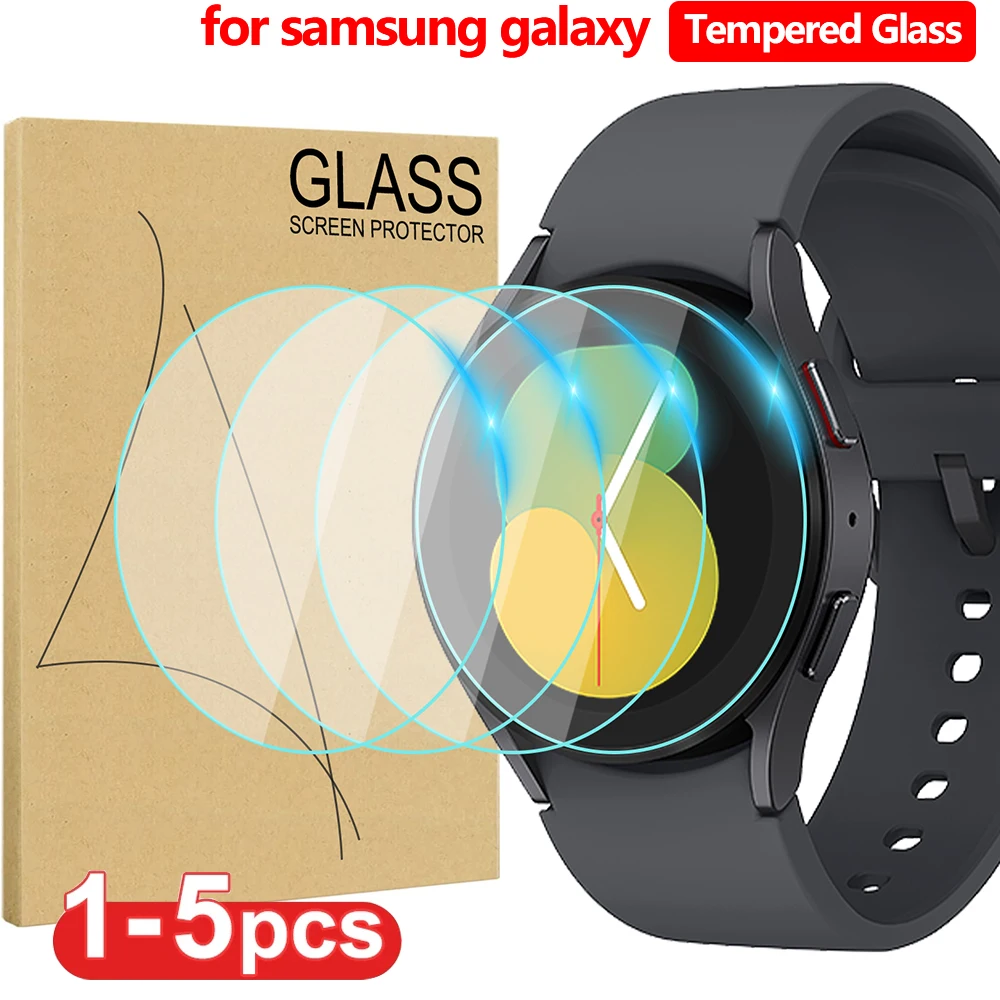 삼성 갤럭시 시계 5 프로/5/4용 강화 유리 갤럭시 시계 5 프로/5/4 Smartwatch용 40mm 44mm 화면 보호기 긁힘 방지