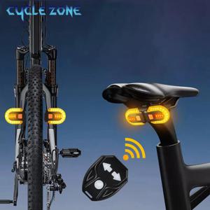 자전거 방향 지시등 후미등 LED 자전거 램프, USB 충전식 자전거 무선 조명, MTB 후미등, 자전거 액세서리