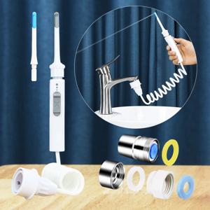새로운 수도꼭지 구강 Irrigator 휴대용 치아 클리너 치과 물 Flosser 압력 조절 가능한 물 선택 제트 Flossing 충전 필요 없음