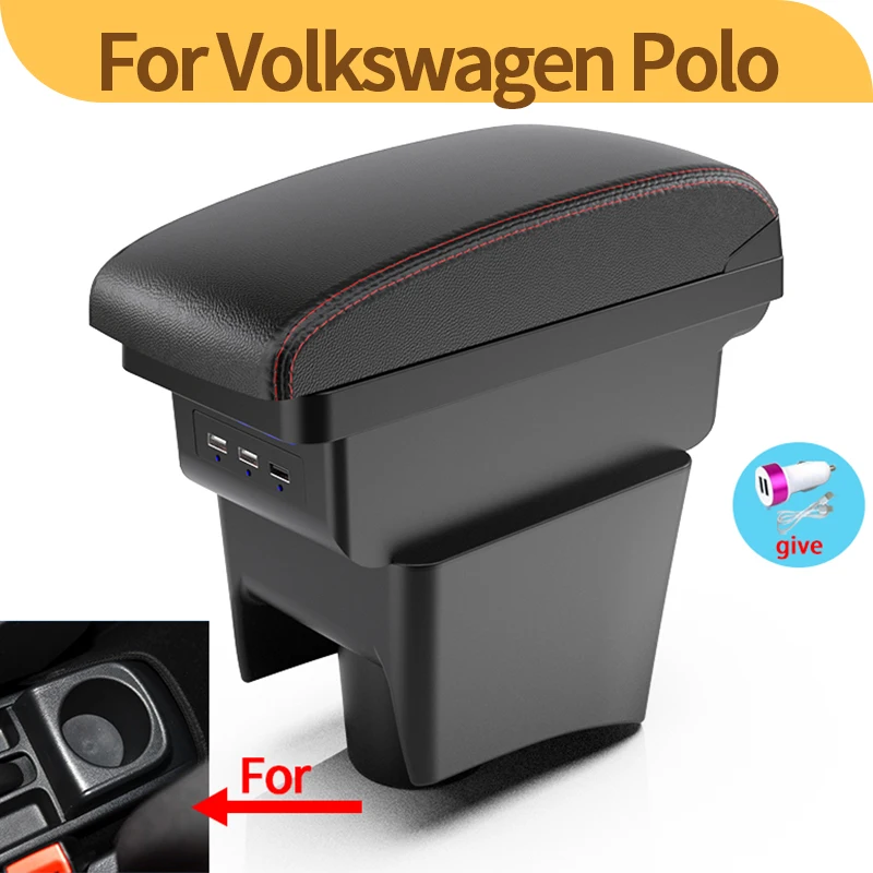폭스바겐 폴로 팔걸이, VW 폴로 Mk5 6R 벤토 차량용 팔걸이 박스, 2010-2018 보관함, 개조 인테리어 자동차 액세서리, 신제품