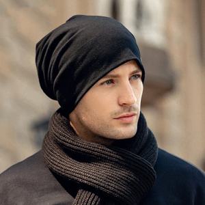남자를위한 새로운 솔리드 컬러 헐렁한 Slouchy Beanies 모자 남성 가을 봄 힙합 부드러운 귀 따뜻하게 Skullcaps 야외 Windproof 보닛