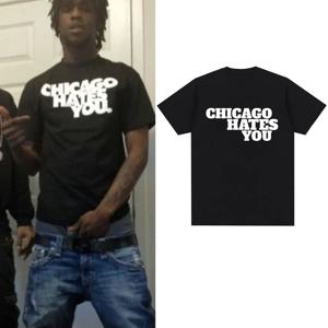 Rapper Chief Keef Chicago는 당신을 싫어합니다 같은 스타일 티셔츠 남성 패션 힙합 오버 사이즈 티셔츠 캐주얼 코튼 반팔 티셔츠