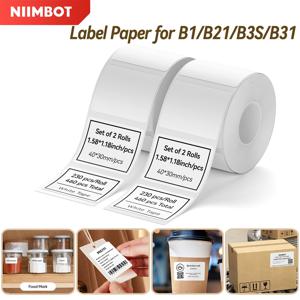 NIIMBOT 열 라벨 DIY 바코드, 가격, 이름, 그림, 로고, 홈 태그용 자체 접착 스티커, B1 B31 B21 B3S