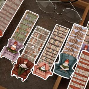 30PCS 책장 독서 책갈피 독서 종이 장식 수하물 DIY 학생 고정 학생 미적 선물 책갈피