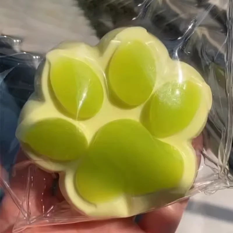구호 고양이 발 과일 딸기 파인애플 부드러운 고무 마사지 패드 압력 완화 손과 발 휴식 장난감 선물