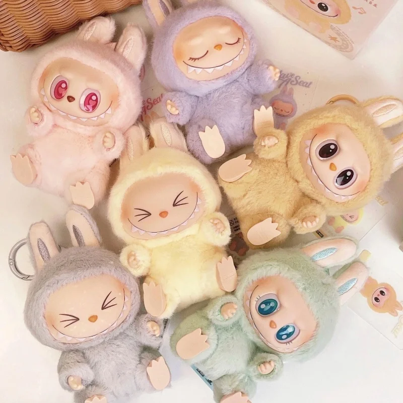 뜨거운 판매 애니메이션 인형 2 세대 LABUBU 블라인드 박스 파티 시리즈 비닐 인형 키 체인 펜던트 장난감 여자 친구 생일 선물