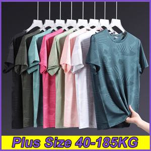 레이디 플러스 사이즈 티셔츠 탄성 빠른 건조 통기성 탑 M-12XL 라운드 넥 위장 스포츠웨어 40-185KG 여름 캐주얼 탑