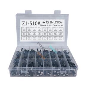 510개/몫 24 값10V/16V/25V/50V (0.1uF~1000uF)전해 콘덴서 모듬 콘덴서 분류 샘플 전자 키트