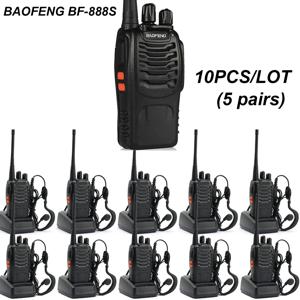 10pcs/5 쌍 Baofeng 원래 워키 토키 888 s UHF 400-470MHz 16 채널 자기 운전 투어 휴대용 양방향 라디오