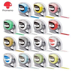 Dymo LetraTag 200B 리필과 호환되는 P12 라벨 테이프 Phomemo P12 PRO 라벨 메이커 용 LT-100H 라벨 교체 12mm x 4m