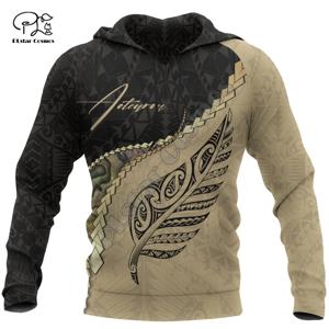 NewFashion 뉴질랜드 국기 마오리 Aotearoa 부족 하카 네이티브 문신 Tracksuit 풀오버 3DPrint 남성/여성 재미 있은 캐주얼 후드 X1