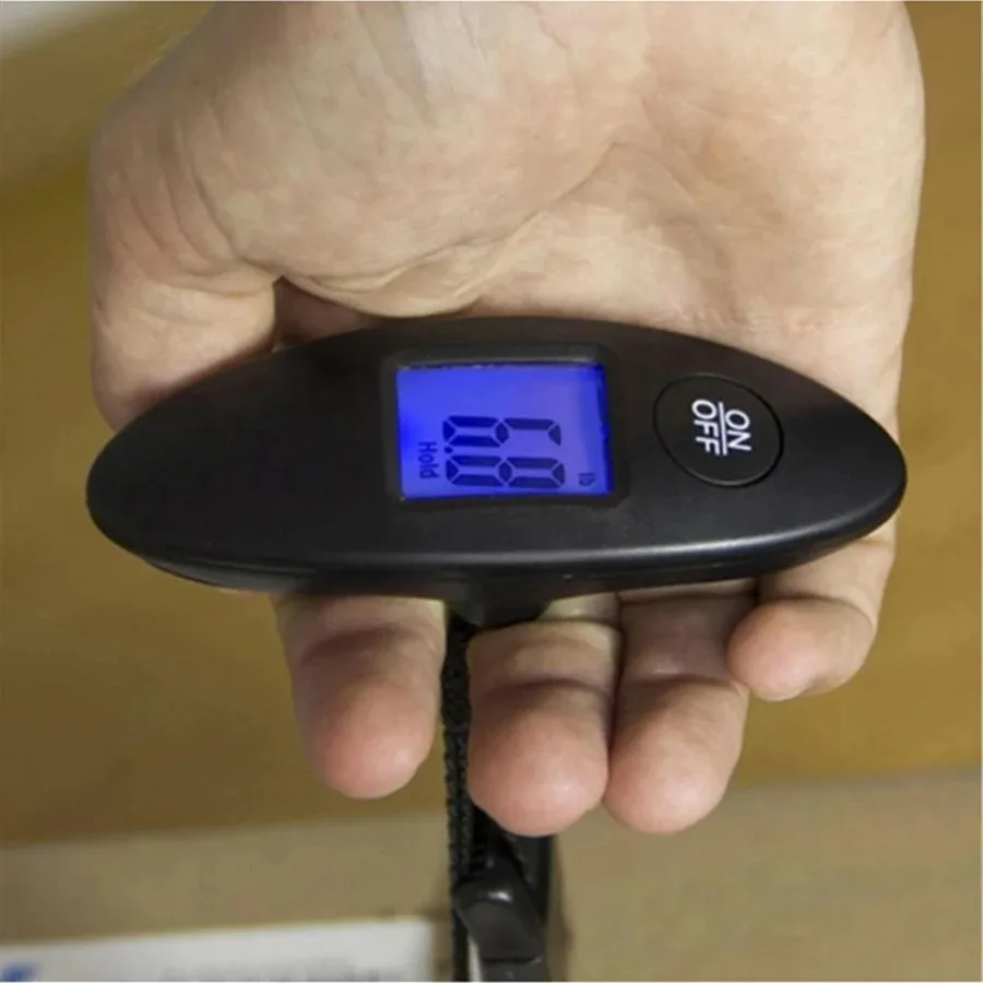 40kg/100g 휴대용 수하물 규모 웨빙 벨트 LCD 디지털 전자 수하물과 고정밀 여행 디지털 교수형 저울