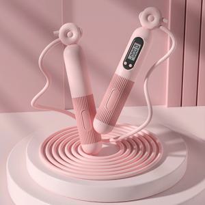 카운터 조정 가능한 건너 뛰기 칼로리가있는 점프 밧줄 피트니스 운동 및 체중 감량 계산 강철 훈련 홈 스포츠를위한 스마트
