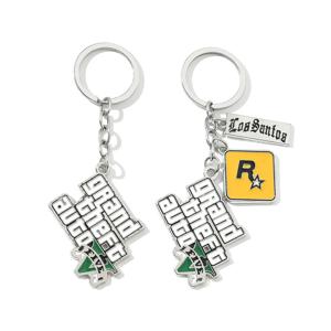 게임 PS4 GTA5 키 체인 GTA V Grand Theft Auto 5 스타 Muti 펜던트 열쇠 고리 남성용 패션 키 홀더 쥬얼리