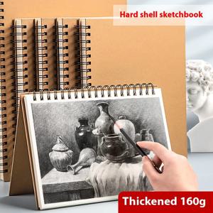 전문 스케치북 두꺼운 종이 160 GSM 드로잉 수채화 나선형 노트 미술 학교 스케치 용품 드로잉 메모장