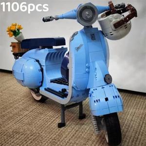 로마 휴일 테크니컬 베스파 125 MOC 10298 오토바이 시티 모토 빌딩 블록, 브릭 모델 장난감, 어린이 소년 선물, 신제품