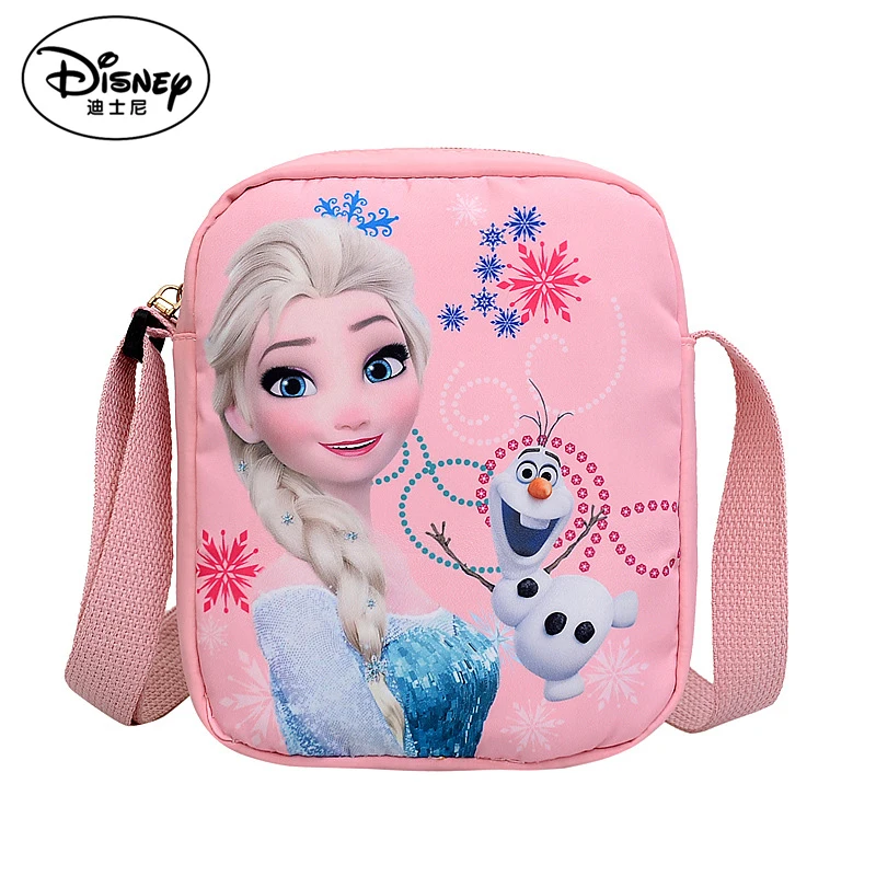 디즈니 새 만화 냉동 어린이 가방 아기 소녀 귀여운 공주 Crossbody 가방 엘사 선물 어깨 휴대 전화 가방
