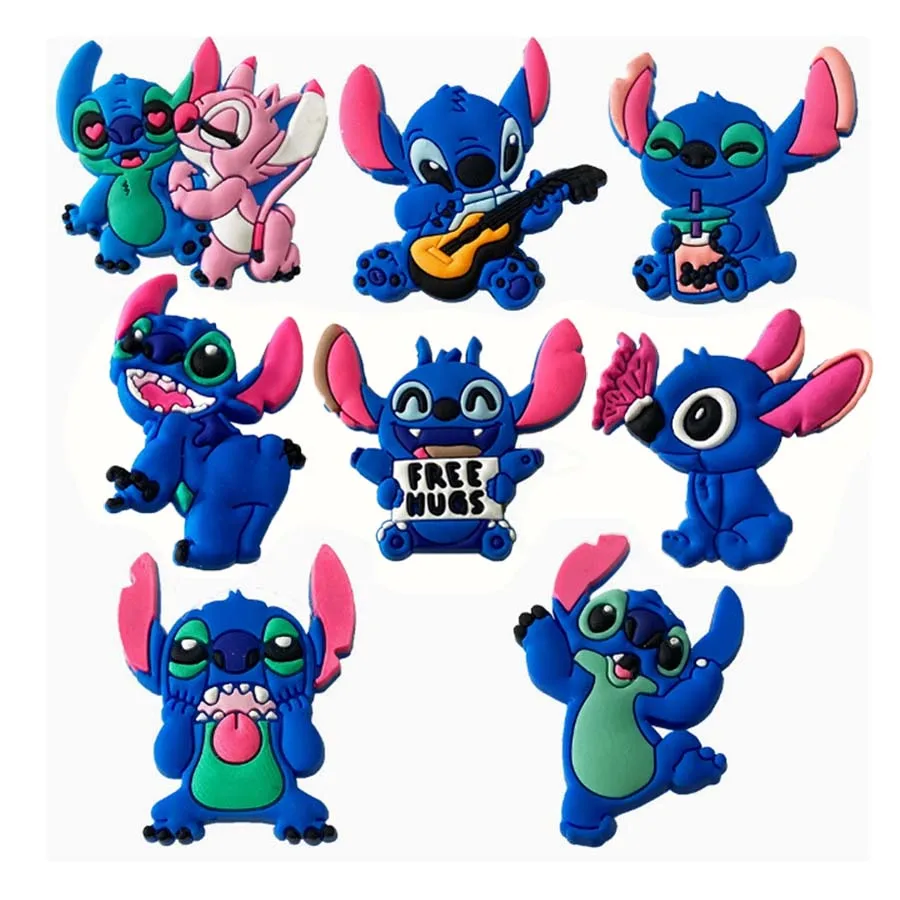 MINISO 스티치 신발 장식 액세서리, 나막신 Bogg 가방 버블 슬라이드 샌들용 참, 8 개