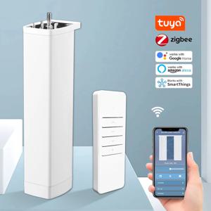 Alexa Google Assistant SmartThings를 위한 RF 원격 APP 음성 제어 기능이 있는 Tuya 스마트 Wifi/Zigbee 전기 커튼 셔터 모터