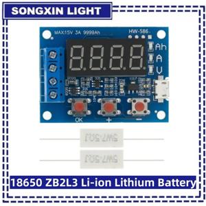SAMIROB 1.2V 12V 18650 ZB2L3 리튬 이온 리튬 배터리 용량 테스터 + 저항 납산 배터리 용량 측정기 방전 테스터