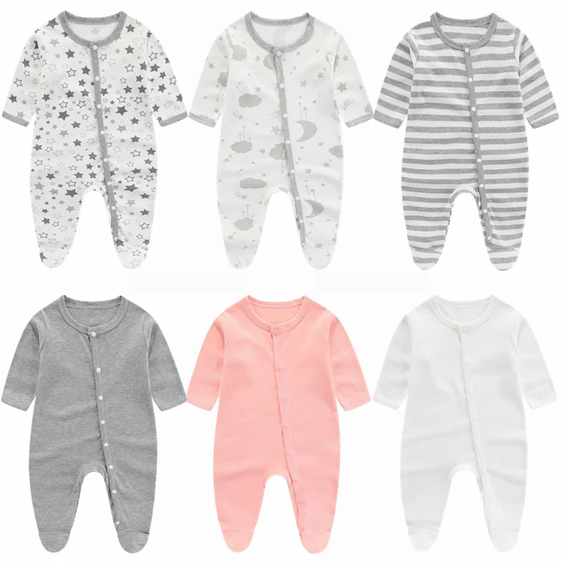 신생아 소녀 Romper 2023 새로운 가을, 겨울 CottonInfant 옷 부드러운 아기 Onepiece 만화 아기 소년 옷 0 ~ 9 개월